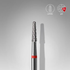 Καρβιδίου Φρέζα Κωνική Κόκκινη EXPERT 2.3/8 mm STALEKS PRO