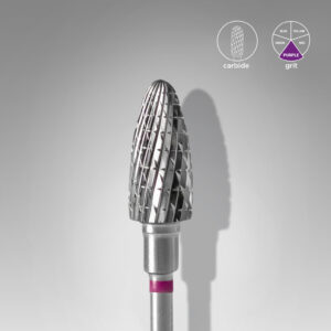 Φρέζα Καρβιδίου Καλαμπόκι Μωβ 6mm EXPERT για manicure, pedicure και ποδολογία