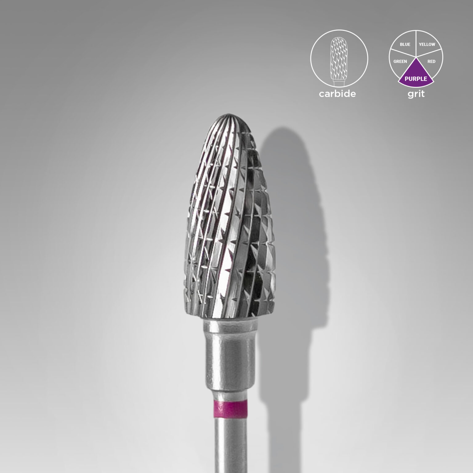 Φρέζα Καρβιδίου Καλαμπόκι Μωβ 6mm EXPERT για manicure, pedicure και ποδολογία