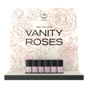 TNS Vanity Roses display 24 επαγγελματικών βερνικιών νυχιών σε 6 ροζ αποχρώσεις