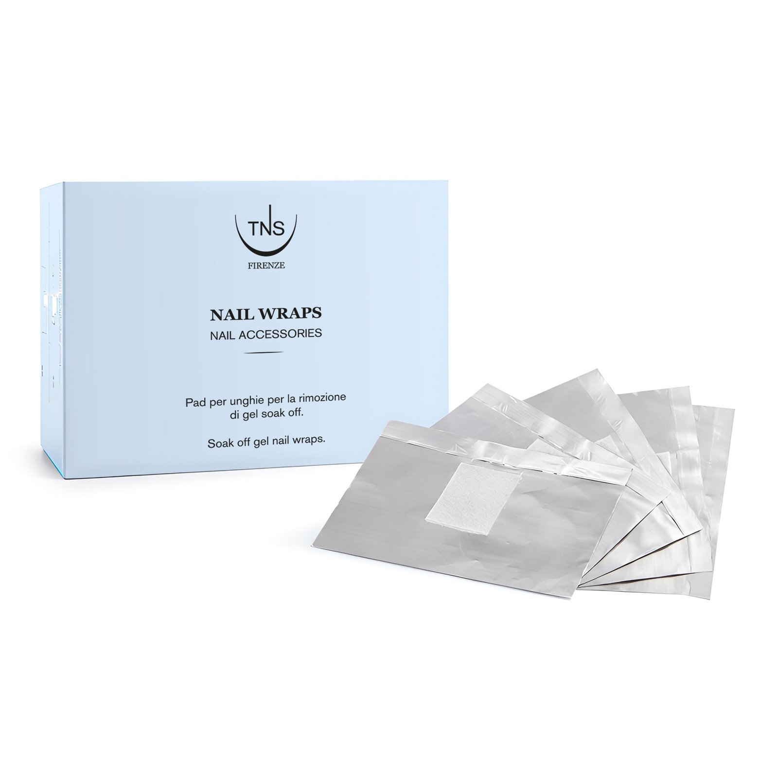 TNS Nail Wraps 100 τμχ pads αφαίρεσης για ημιμόνιμο βερνίκι και Soak-Off Gel