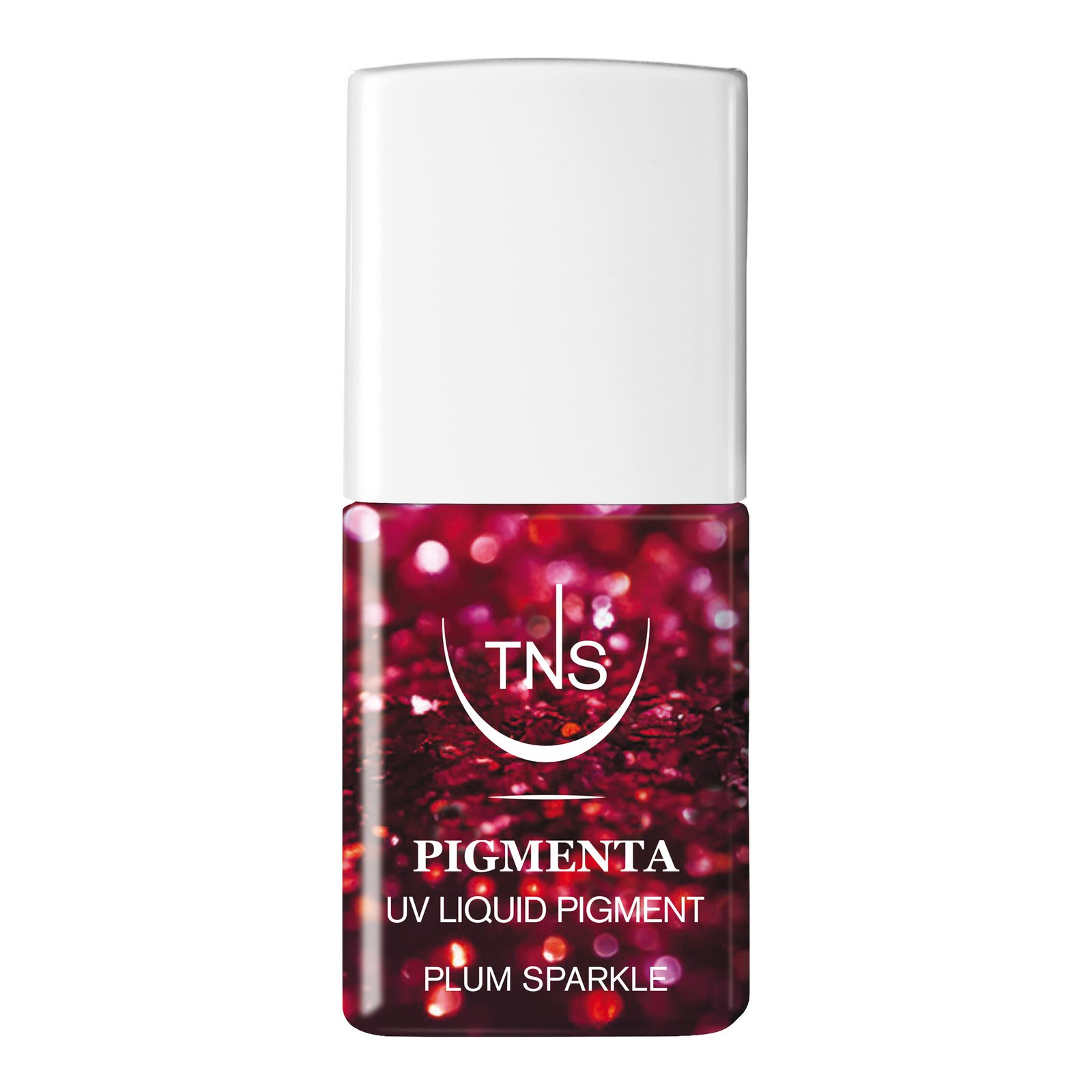 Pigmenta Plum Sparkle 10ml TNS UV Liquid Pigment μπορντό glitter επαγγελματικό ημιμόνιμο βερνίκι νυχιών