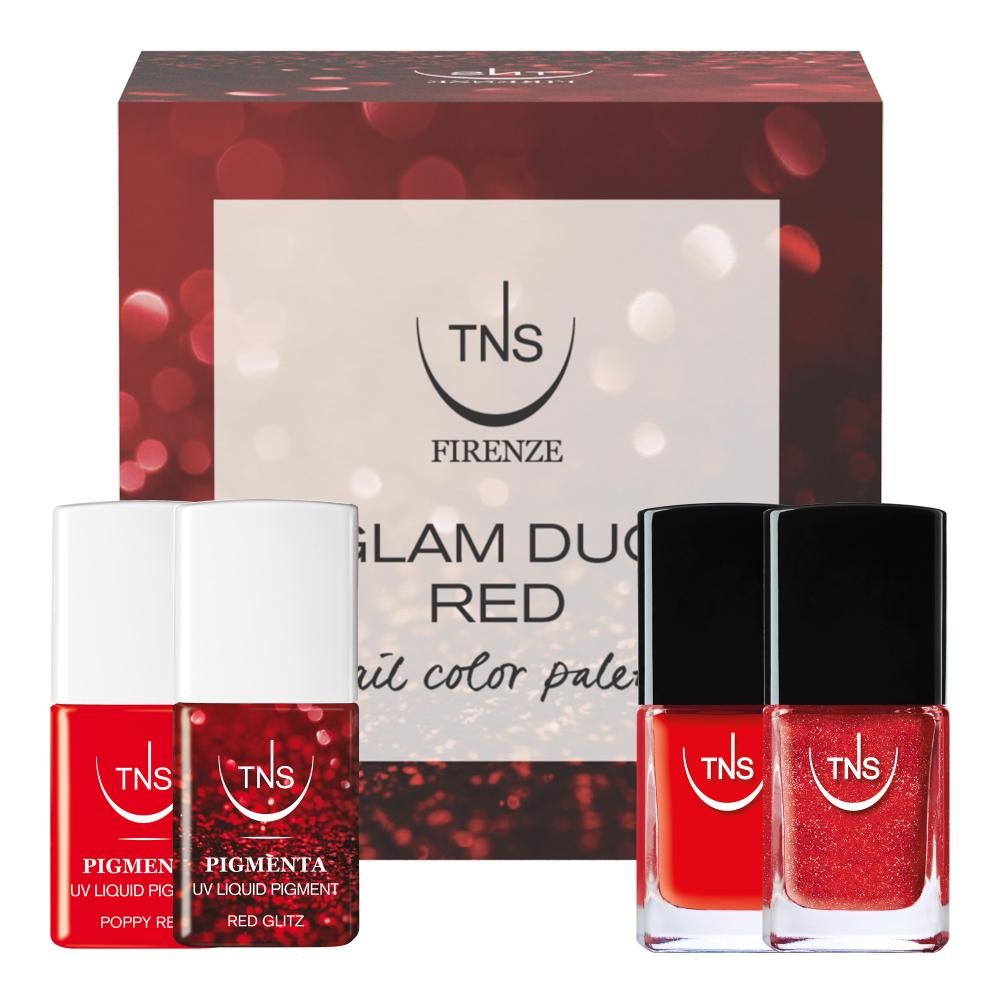 Glam Duo Red TNS σετ με Pigmenta UV και κόκκινα βερνίκια νυχιών