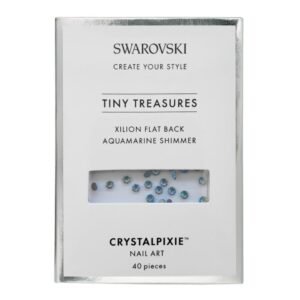Swarovski Aquamarine Shimmer Tiny Treasures Xilion mini Flat Back κρύσταλλα 40 τεμάχια
