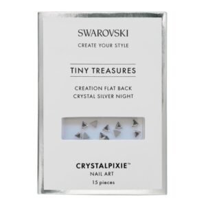 Swarovski Silver Night Tiny Treasures τριγωνικά Flat Back κρύσταλλα Nail Art 15 τεμάχια