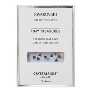 Swarovski Red Magma Tiny Treasures τριγωνικά Flat Back κρύσταλλα Nail Art 15 τεμάχια