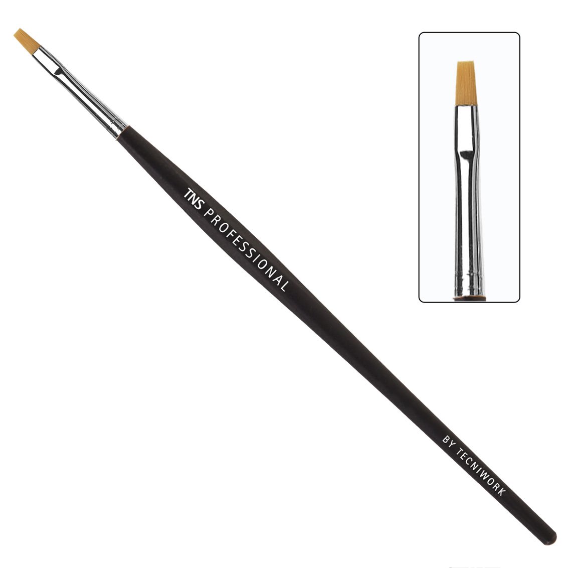 TNS Πινέλο Νυχιών Flat Tip #2 επαγγελματικό πινέλο UV Gel με μικρή επίπεδη άκρη για λεπτομερή εφαρμογή gel