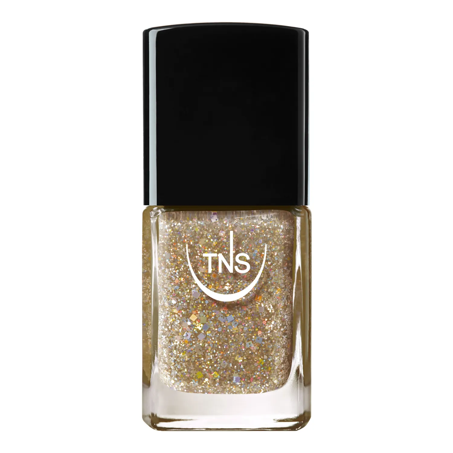 TNS Glitter Gold χρυσό glitter βερνίκι νυχιών 10 ml