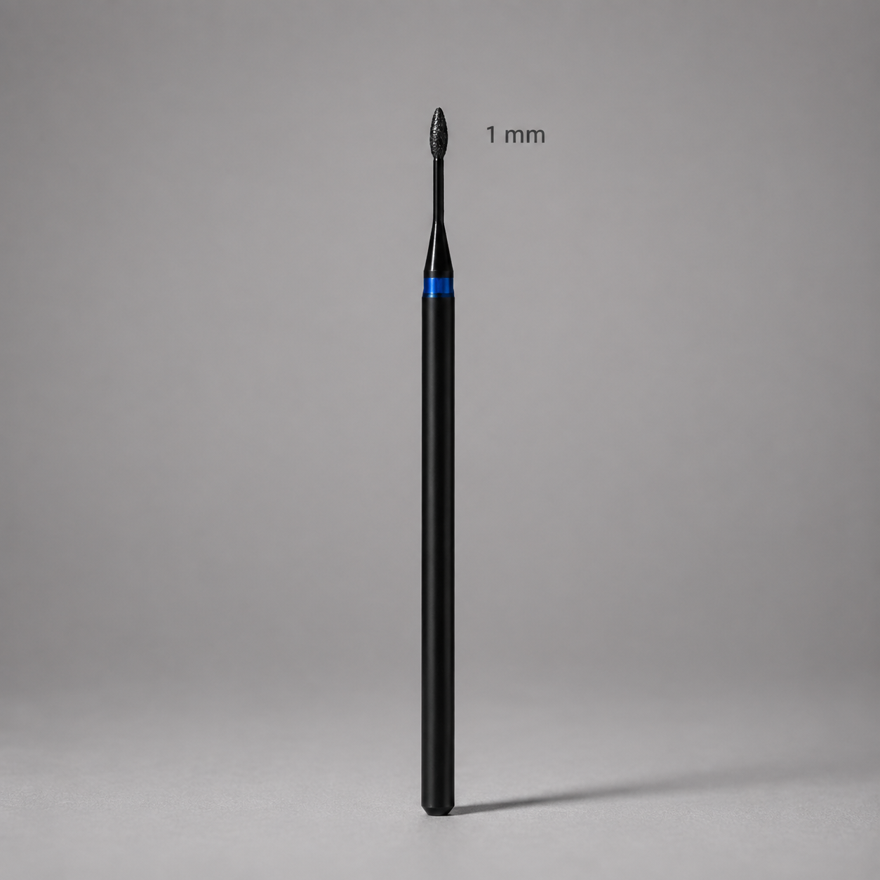 Φρέζα διαμαντιού 1 mm Mini Flame με μπλε ένδειξη μεσαίας κόκκωσης, γερμανικής κατασκευής