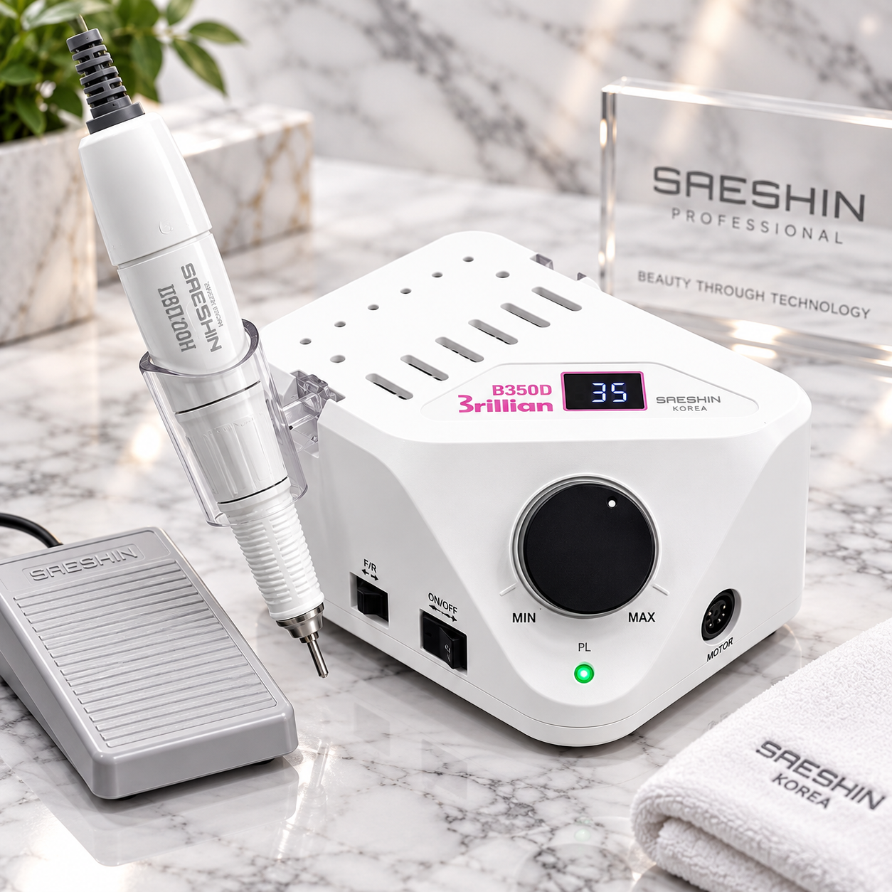 Τροχός SAESHIN BRILLIAN Digital B350 65W με Στυλό 120II & Πετάλι