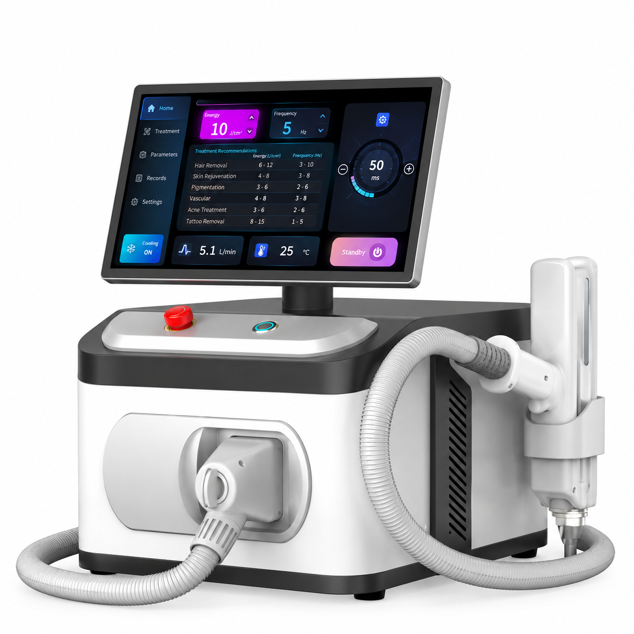 Nd:YAG Laser BM28 1064nm 532nm για αφαίρεση tattoo και δυσχρωμιών