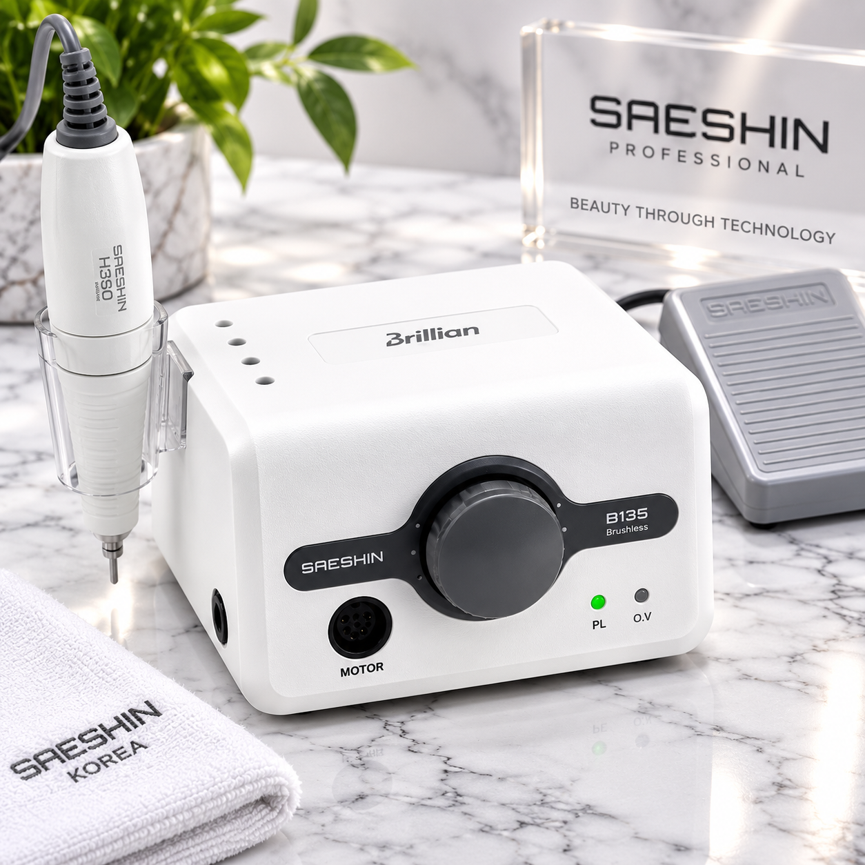 Τροχός SAESHIN STRONG BRILLIAN B135 100W με Στυλό H350 & Πετάλι
