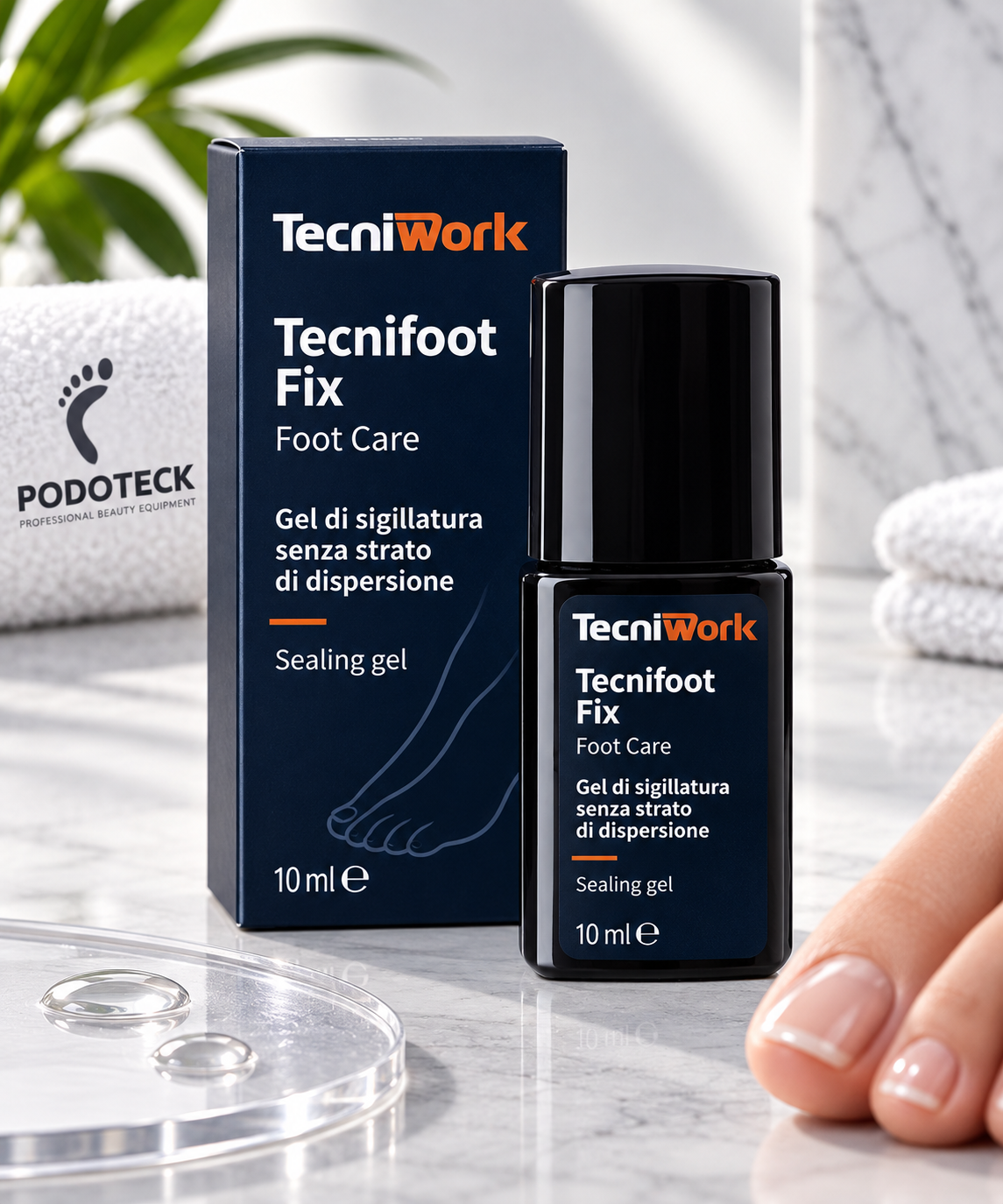 Fix Tecnifoot UV Gel Top Coat 10 ml για μοντελισμό νυχιών ποδιών