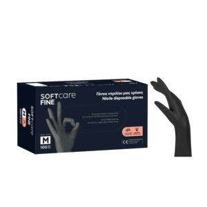 Γάντια νιτριλίου Soft Care Fine μαύρα 100 τεμάχια