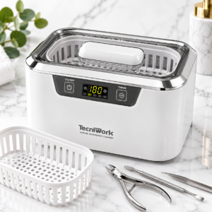 Υπερηχητικό καθαριστικό εργαλείων TecniWork 0,8L 60W 42kHz με ψηφιακή οθόνη LED για ποδολογία και πεντικιούρ Αντιγραφή