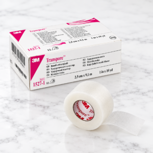 3M Transpore διάφανη ταινία 1,25 cm x 9,1 m σε συσκευασία 24 ρολών