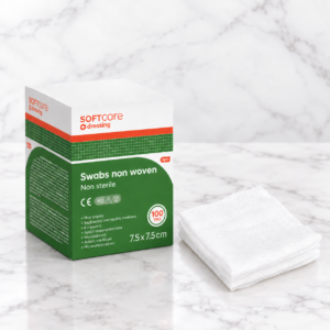 Γάζες non woven 7.5 x 7.5 cm Soft Care 4ply 100 τεμάχια